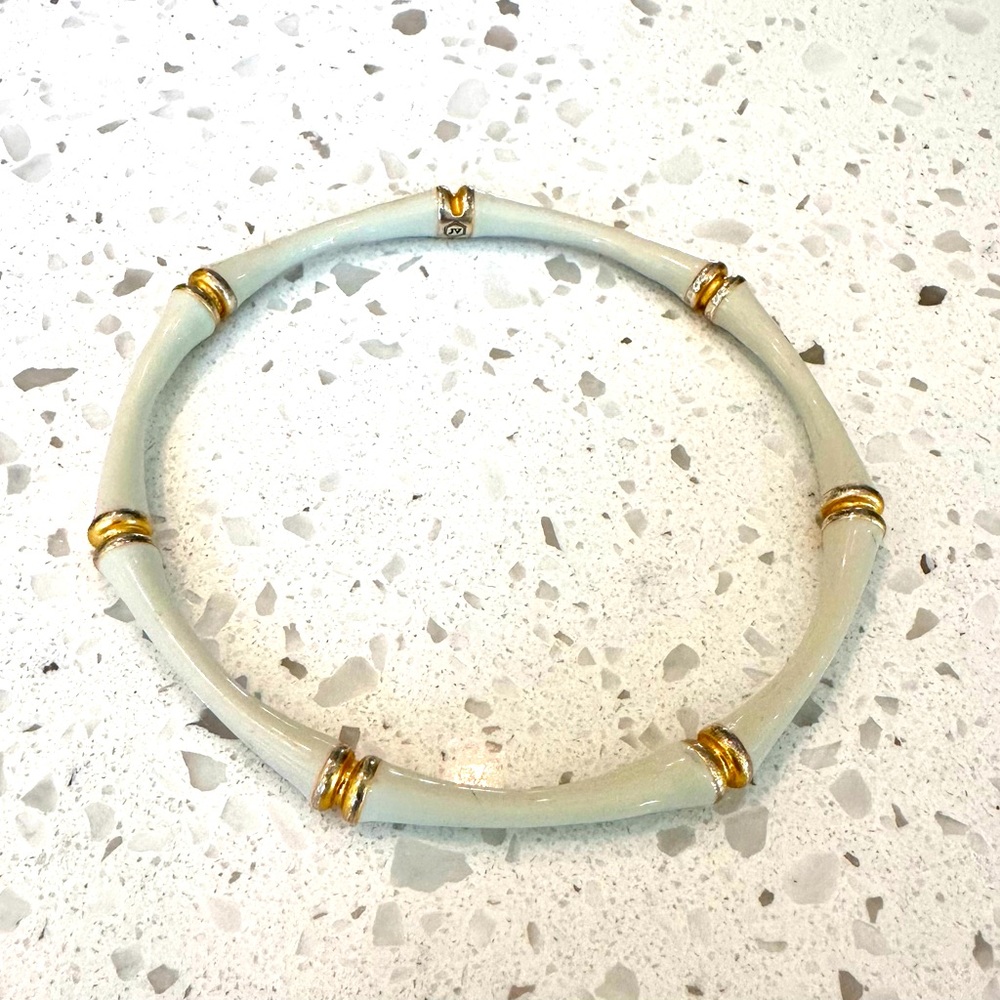 Julie Vos Bamboo enamel bangle